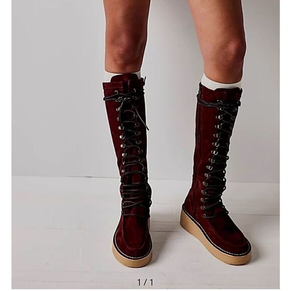 Free People Shoes - New Ava Tall Lace Up zip Boots In
Mahogany new size 36 US 6
$278.00